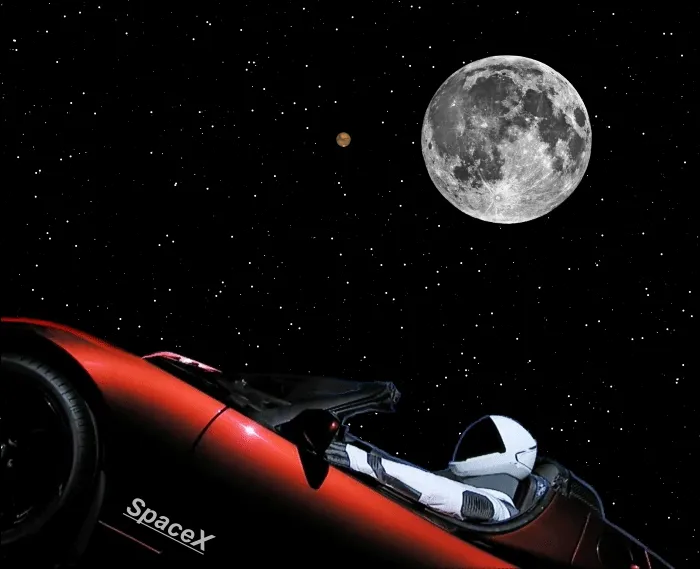 Asteroid Misterius yang digunakan Berputar-putar di area area Antariksa Ternyata Mobil Milik Elon Musk