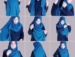 15 cara pakai hijab segi empat modis dan sopan
