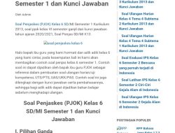 Soal HOTS Gerak Dasar Renang Kelas 6 SD