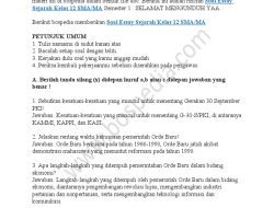 20+ Soal Sejarah Kelas 12 SMA: Pemberontakan dan Politik Pasca Kemerdekaan